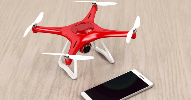 Dron y smartphone