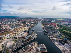 Vista aérea de la ciudad de Copenhagen